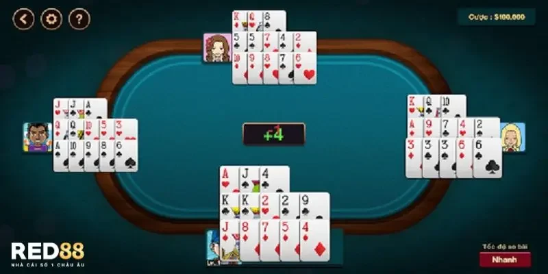 Những Tựa Game Chơi Bài 4 Người Đầy Kịch Tính Tại Red88